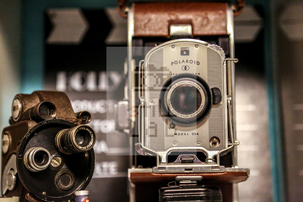 Vintage Polaroid camera movie maker