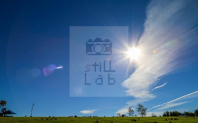 Cemetary with blue sky and sun