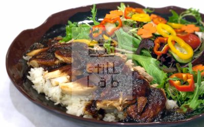 Chicken Teriyaki with White Table