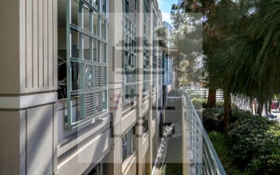 Angled sided building view